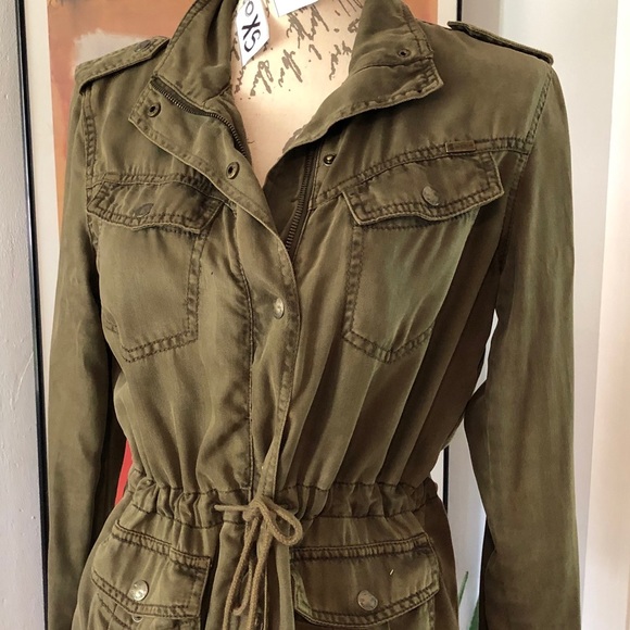 Max Jeans Olive Green Military Utility Jacket XS - Picture 3 of 4